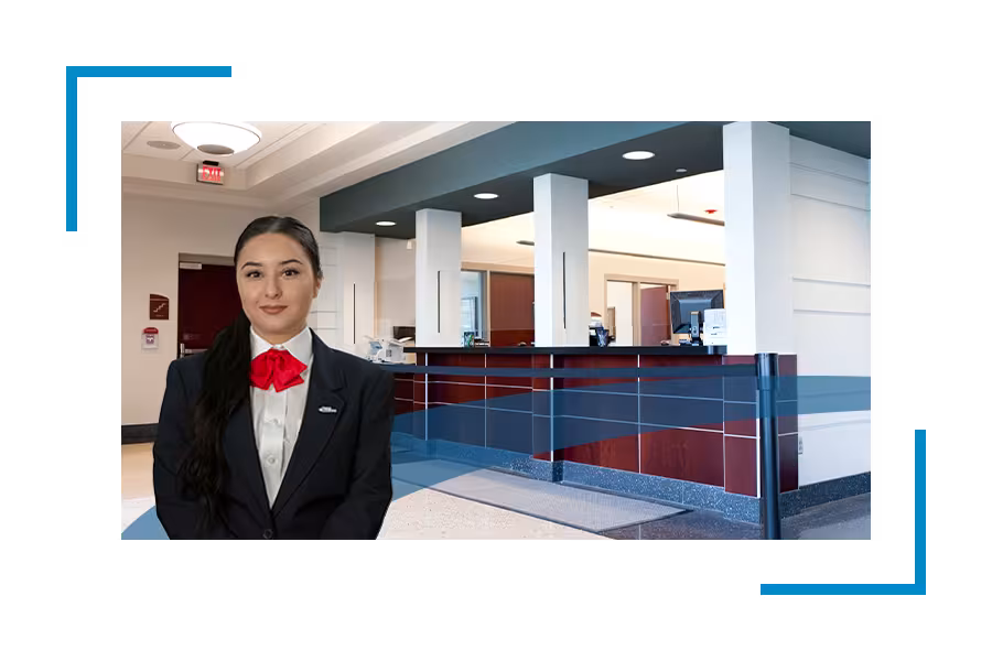 Bank security, financial security services: Allied Universal Security professional near ATM