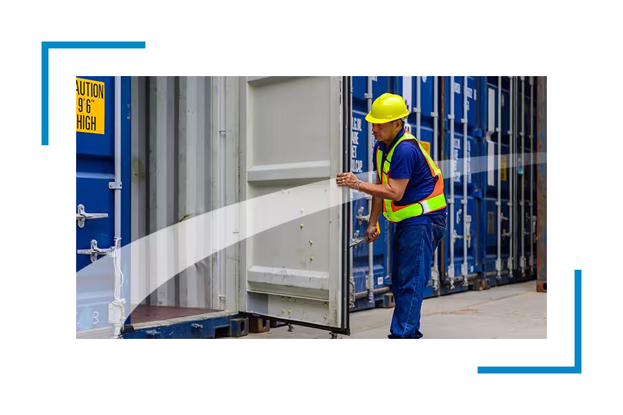 man working in a port